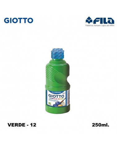 GIOTTO TEMPERA ACRILICA 250ML. VERDE 12