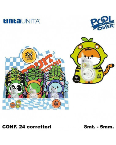 TINTA UNITA ZOO ESP 24 CORRETTORE NASTRO 8mm.