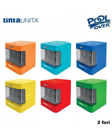 TINTA UNITA TEMPERINO CONTENITORE ELETTRICO BATTERIA+USB 2 FORI