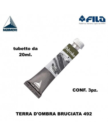 MAIMERI TEMPERA ACRILICA 20ML TERRA OMBRA BRUCIATA 492 [3PZ]