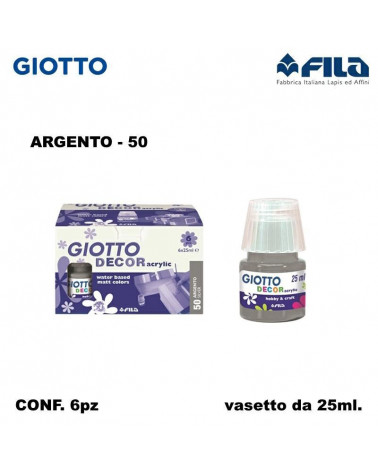 GIOTTO DECOR ACRILIC  ARGENTO 50 [6PZ]