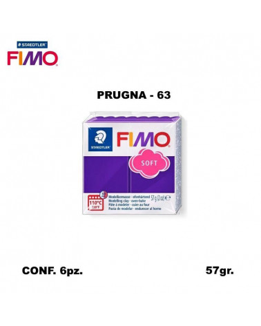 STAEDTLER PASTA FIMO SOFT 8020-63 PRUGNA [6PZ]