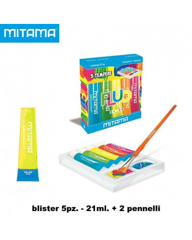 MITAMA TEMPERA PIU 5 TUBI FLUO 21ML.BL.5PZ.62869