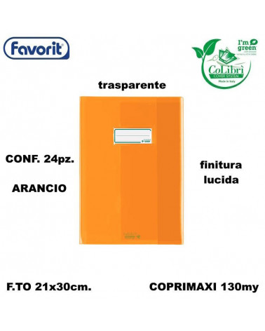 COLIBRI COPRIMAXI 130MY TRASPARENTI ARANCIO [24PZ]