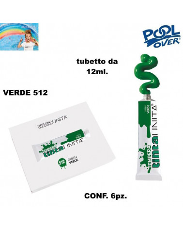 TINTA UNITA TEMPERA 12ml.VERDE 512 6pz.