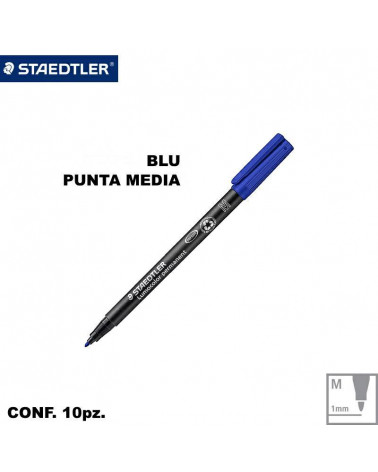 STAEDTLER LUMOCOLOR M 317  BLU M[10PZ]