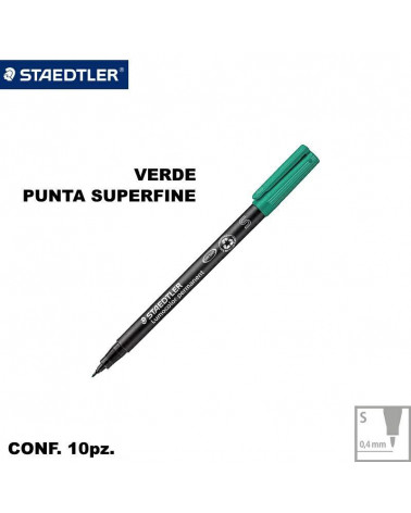 STAEDTLER LUMOCOLOR S 313  VERDE S[10PZ]