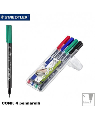 STAEDTLER LUMOCOLOR S 313 4COL.
