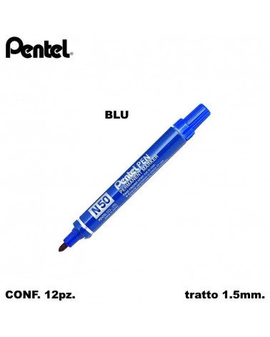 PENTEL MARCATORE N50 12PZ. BLU P.TONDA