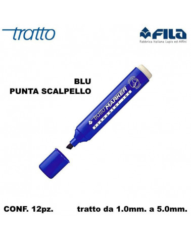 TRATTO MARCATORE MARKER  BLU-P.SCALPELLO [12PZ]