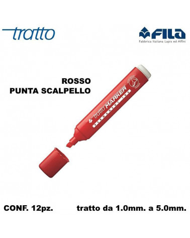 TRATTO MARCATORE MARKER  ROSSO-P.SCALPELLO [12PZ]