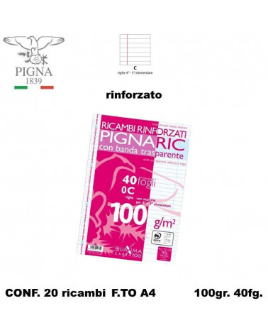PIGNA RICAMBIO A4 RINFORZATO C [20PZ]