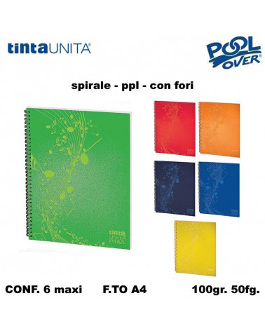 TINTA UNITA MAXI MUSICA SPIRALE FORI PPL 50fg.100gr.61745 [6PZ]