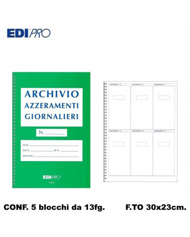 EDIPRO CARTELLA AZZERAMENTI 30x23 [5PZ]