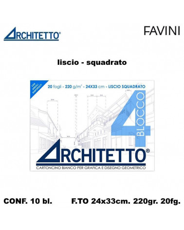 ARCHITETTO BLOCCO 4 24X33 20FG. C/MARGINE DISEGNO 44672 [10PZ]