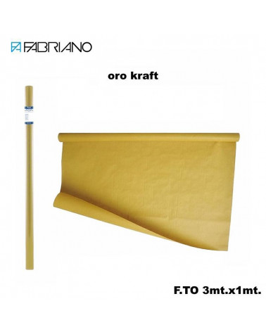 FABRIANO CARTONCINO KRAFT 60gr.3mx1m.ORO
