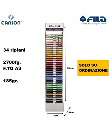 CANSON ESP VIVALDI A3 COLORATA 185GR.[2700FG]