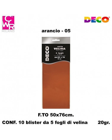 CWR VELINA COLORATA 5FG.50X76 ARANCIO [10PZ]