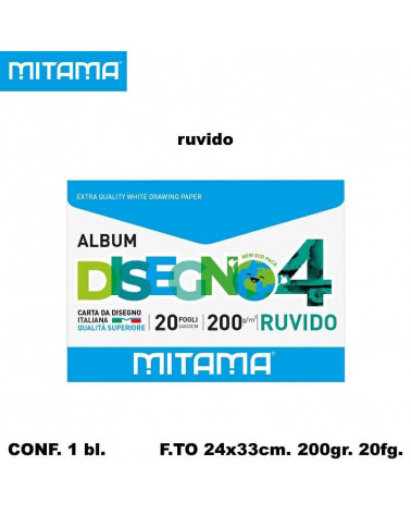 MITAMA BLOCCO DISEGNO M.4 20FG.24X33 RUVIDO 200GR.62181