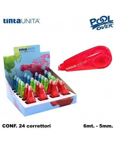 TINTA UNITA CORRETTORE NASTRO MINI POOL 41623 [24PZ]