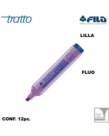 TRATTO VIDEO LILLA EVIDENZIATORE [12PZ]