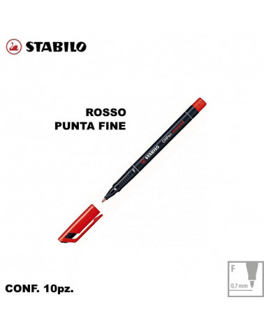 STABILO OHPEN 842 ROSSO F [10PZ]