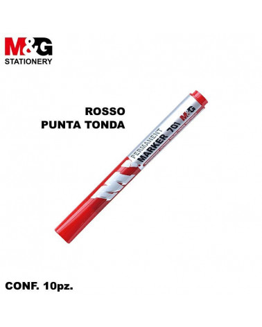 M&G MARCATORE PERMANENT MARKER 701 ROSSO P-TONDA [10PZ]