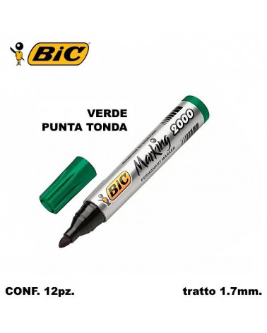 BIC MARCATORE 2000 12PZ. VERDE P.TONDA