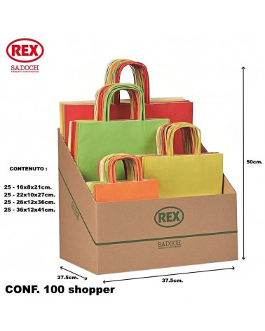 SADOCH ESP 100 BUSTE REGALO CON MANICO ALLEGRA TINTA UNITA LIGHT