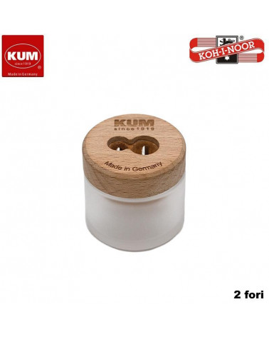 KUM TEMPERINO CONTENITORE LEGNO C/SERB.VETRO 2 FORI K1071011