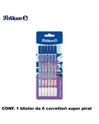 PELIKAN SUPER PIRAT 850 F+B/6B BLISTER CORRETTORE