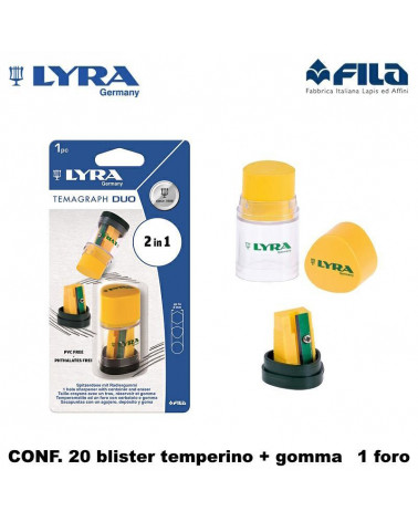 LYRA TEMAGRAPH TEMPERINO + GOMMA 20 BLISTER 1PZ.