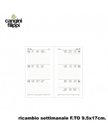 RICAMBIO SETTIMANALE 9,5x17