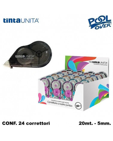 TINTA UNITA CORRETTORE NASTRO JUMBO 20mt. 24PZ.