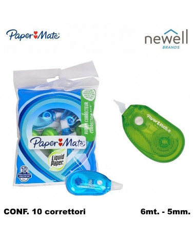 PAPER MATE CORRETTORE DRYLINE I-MINI NASTRO 5MM.X 6MT 10PZ.