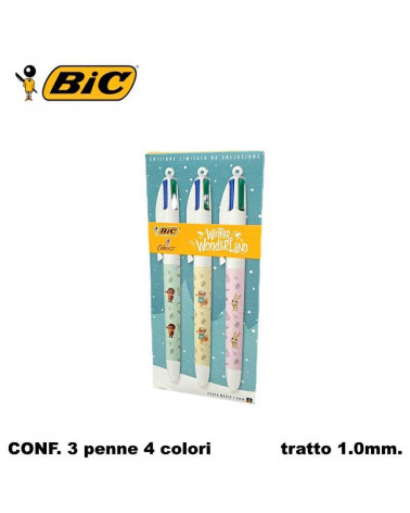 BIC SFERA 4 COLORI WINTER WONDERLAND 3PZ.