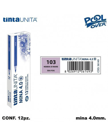 TINTA UNITA PASTELLO MINA 4MM. NEBBIA DI MARE 103 [12PZ] 56149