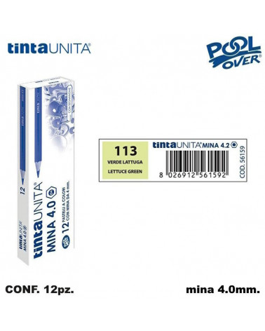 TINTA UNITA PASTELLO MINA 4MM. VERDE LATTUGA 113 [12PZ] 56159