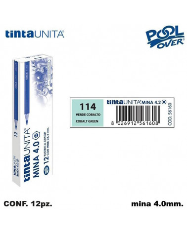 TINTA UNITA PASTELLO MINA 4MM. VERDE COBALTO 114 [12PZ] 56160