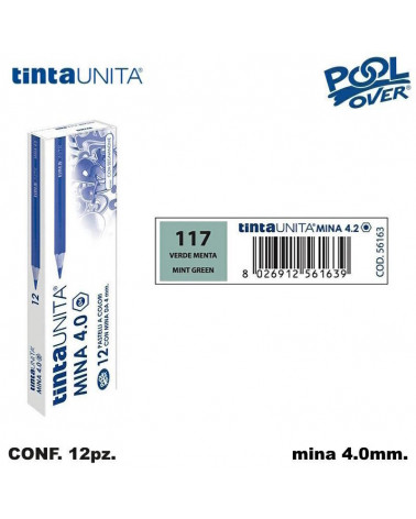 TINTA UNITA PASTELLO MINA 4MM. VERDE MENTA 117 [12PZ] 56163