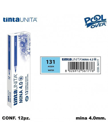TINTA UNITA PASTELLO MINA 4MM. ACQUA 131 [12PZ] 56177