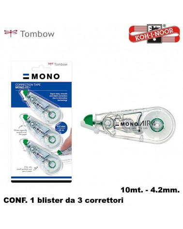 TOMBOW CORRETTORE BL.2+1 MONO AIR TAPE 4,2MMX10 PCT-CA4-3P