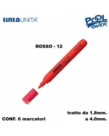 TINTA UNITA MARCATORE ART MARKER P.MEDIA ROSSO 12 [6PZ]