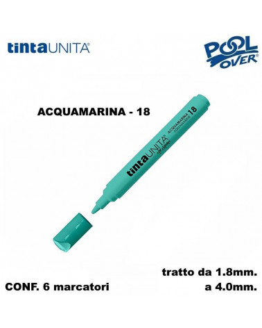 TINTA UNITA MARCATORE ART MARKER P.MEDIA ACQUAMARINA 18 [6PZ]