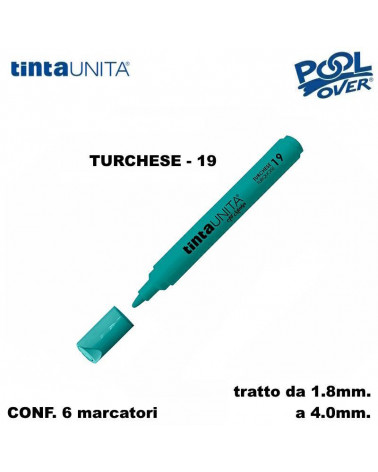 TINTA UNITA MARCATORE ART MARKER P.MEDIA TURCHESE 19 [6PZ]