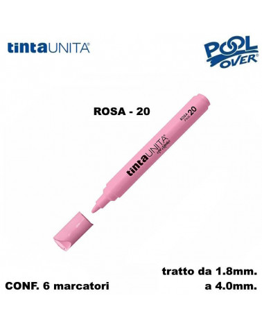 TINTA UNITA MARCATORE ART MARKER P.MEDIA ROSA 20 [6PZ]
