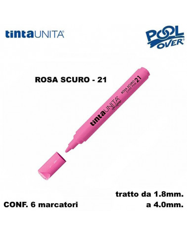 TINTA UNITA MARCATORE ART MARKER P.MEDIA ROSA SCURO 21 [6PZ]
