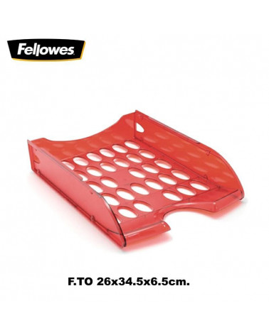 FELLOWES CASSETTA PORTACORRISPONDENZA ROSSO-TRASPARENTE