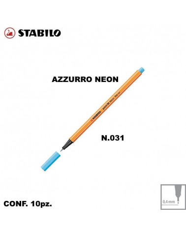 STABILO POINT 88 NEON 031 AZZURRO [10PZ]