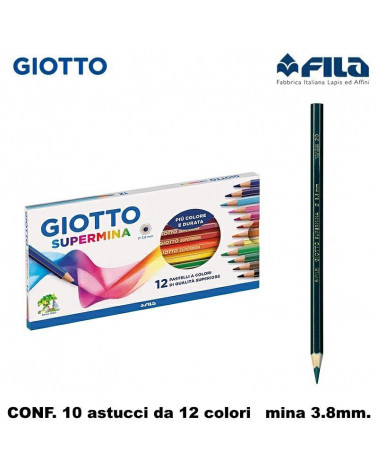 GIOTTO PASTELLO SUPERMINA 12COL. [10PZ]